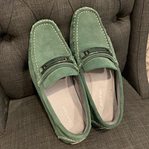 Calvin Klein Men’s Green Suede Loafer Shoe